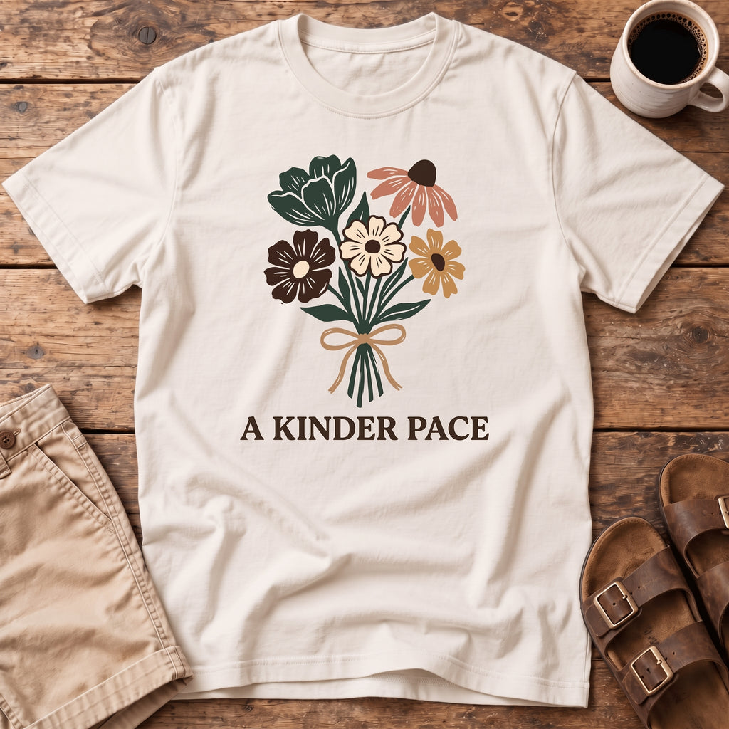 A Kinder Pace Floral T‑Shirt