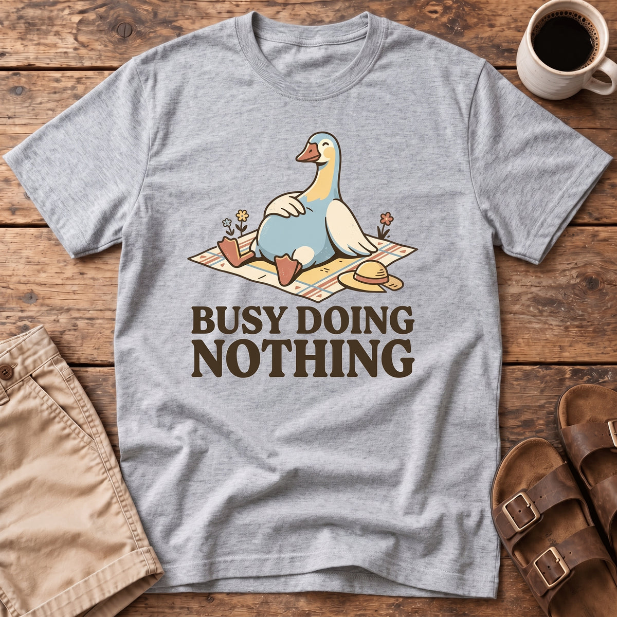 Busy Doing Nothing Goose T-Shirt