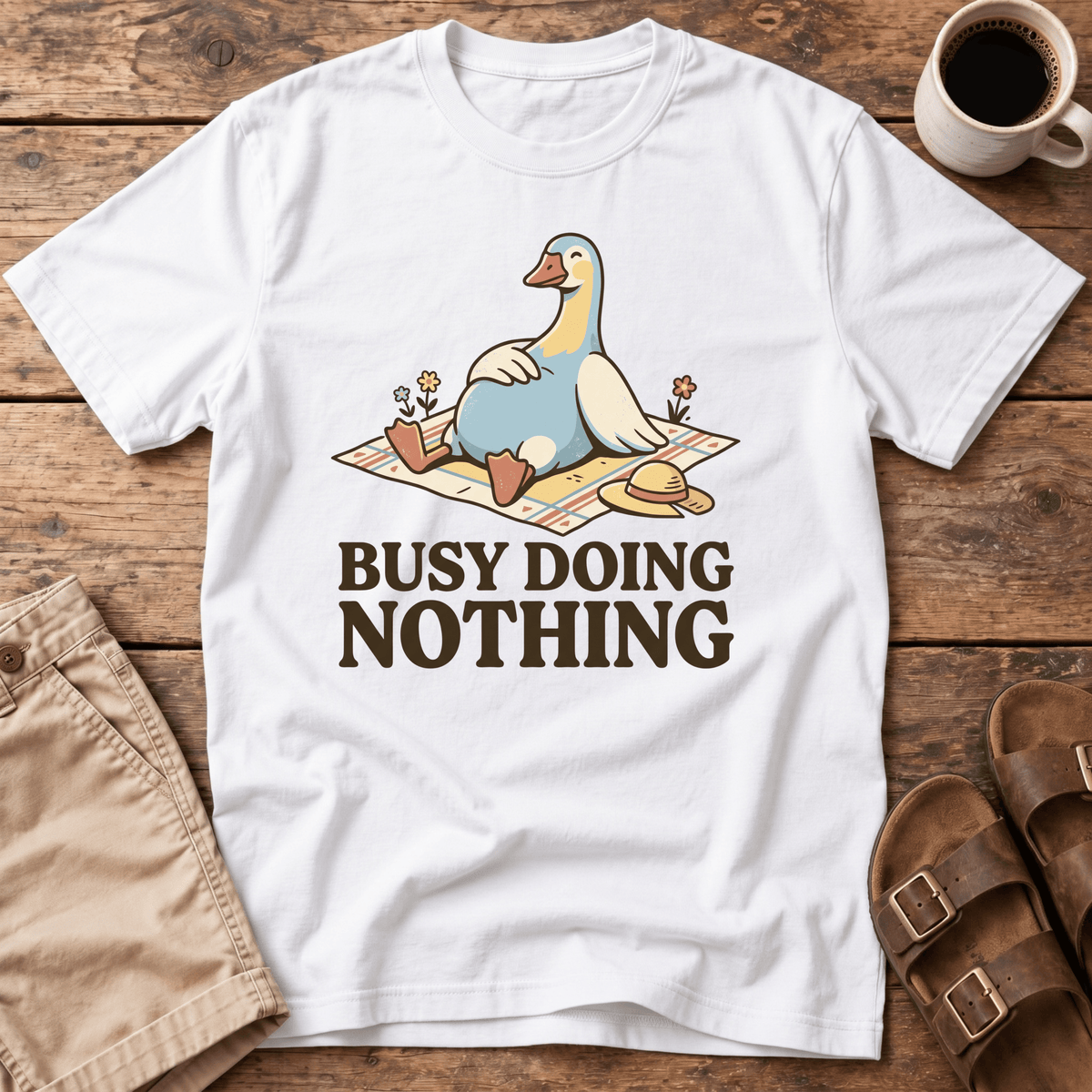 Busy Doing Nothing Goose T-Shirt