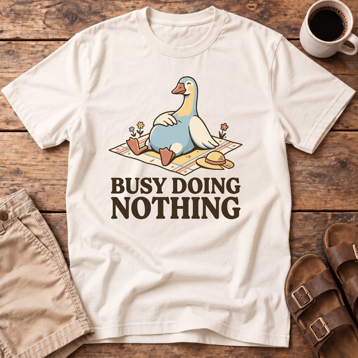 Busy Doing Nothing Goose T-Shirt