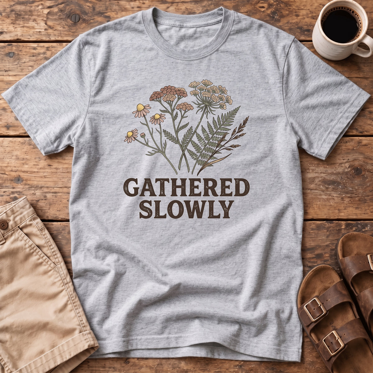 Gathered Slowly Floral T‑Shirt