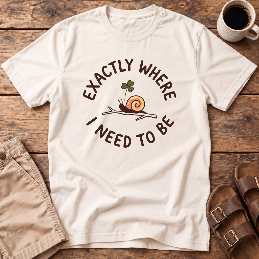 Where I Need to Be Snail T-Shirt