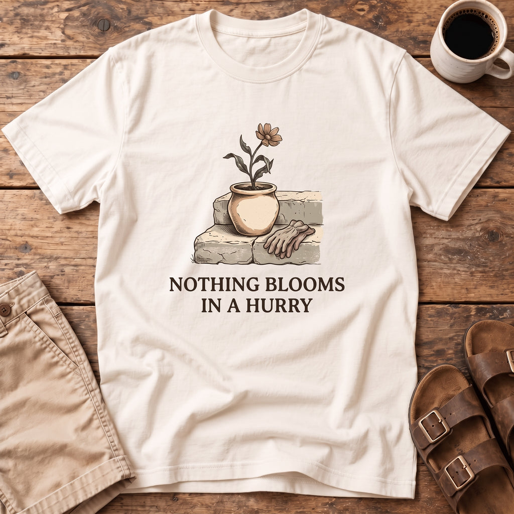Nothing Blooms In A Hurry T-Shirt