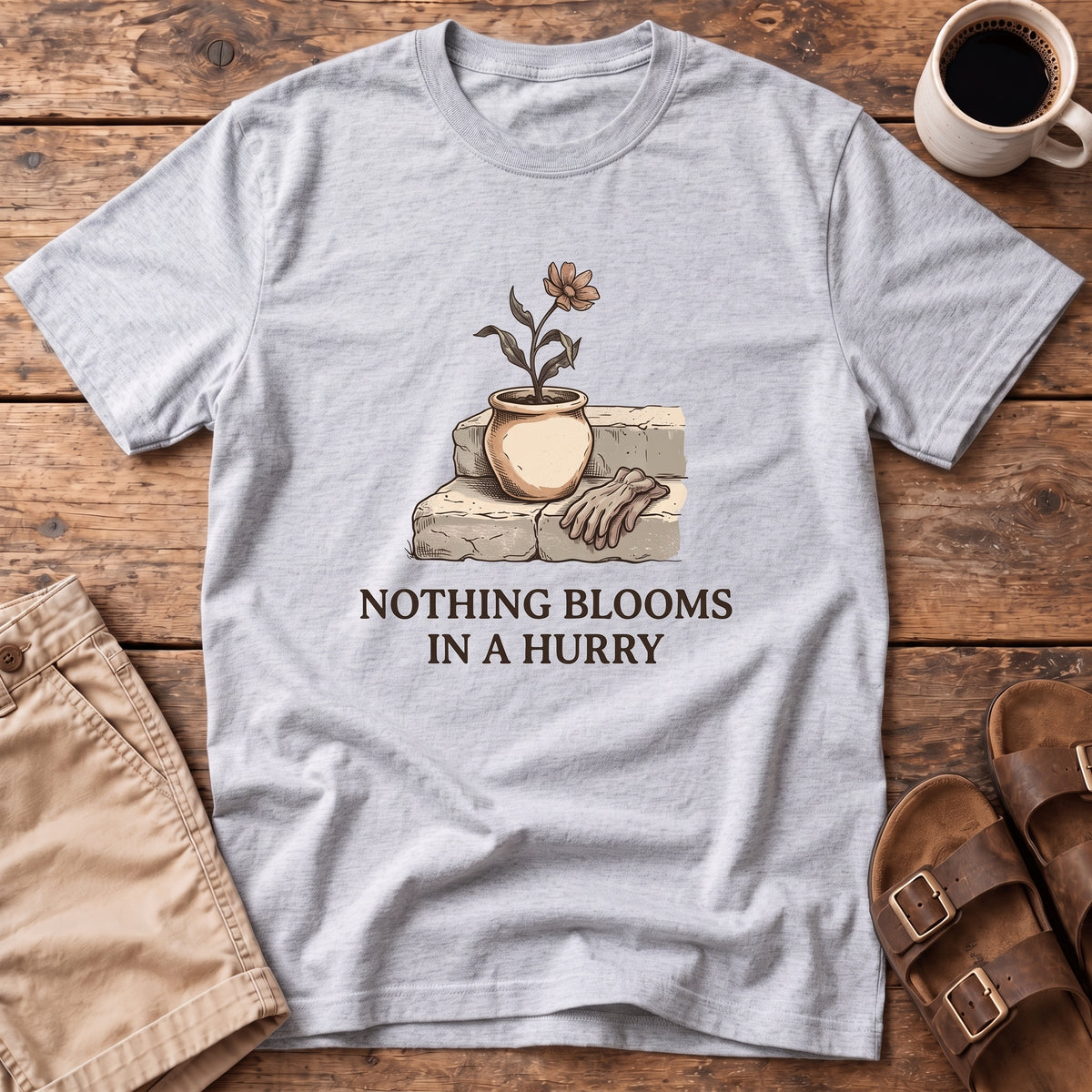 Nothing Blooms In A Hurry T-Shirt